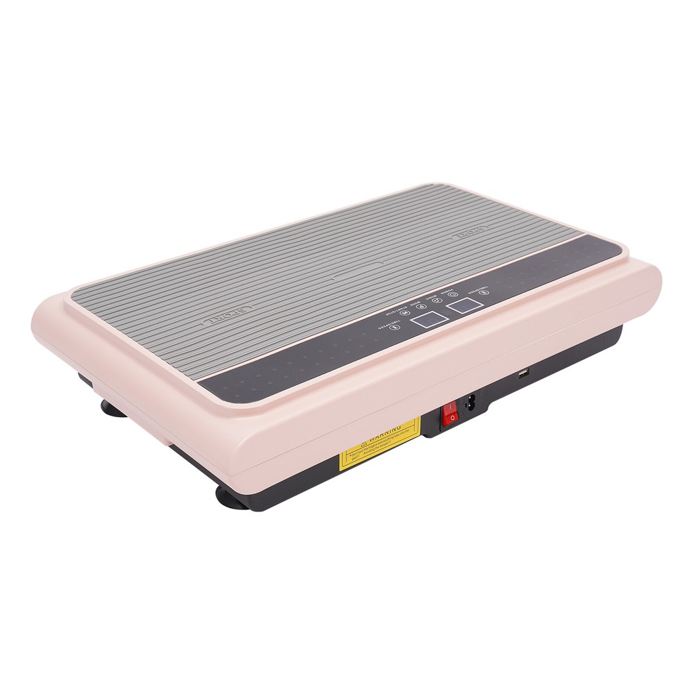 200W Vibration Plate Exercise Machine Whole Body Exercise Remote Control Pink