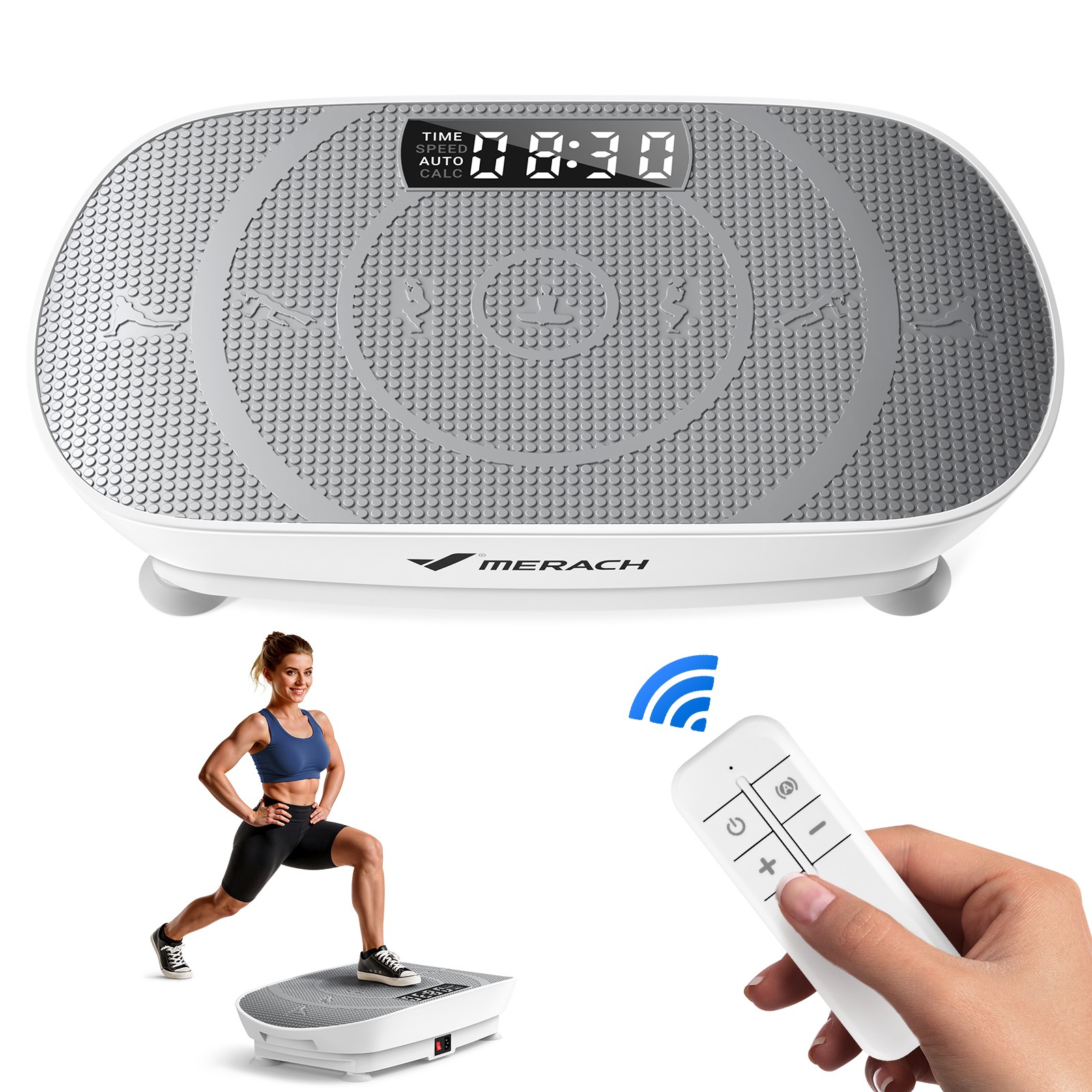 MERACH Slim Vibration Plate Quiet Compact Vibration Plateform Exercise Machine