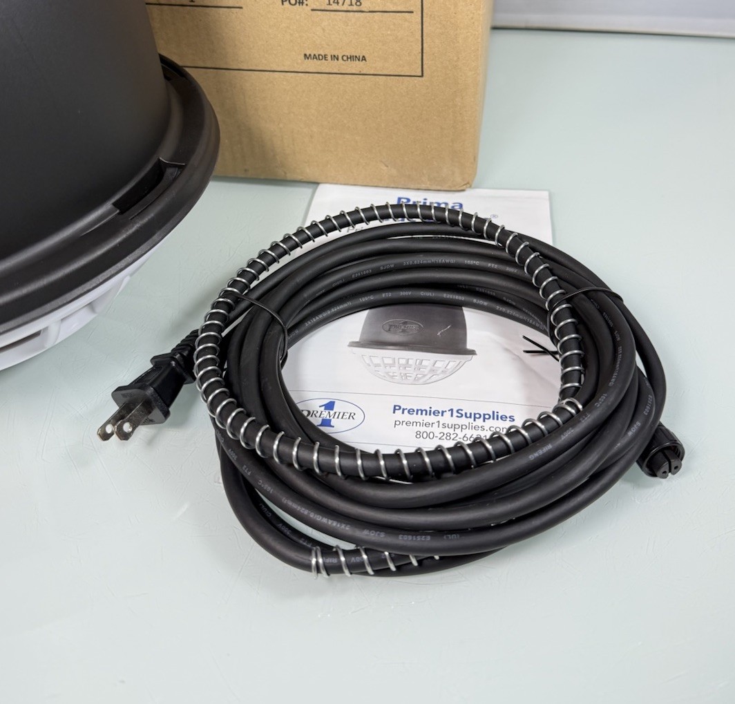 Premier 1 Prima Heat Lamp Model 557100 For Farm Livestock Animals, Black - NEW