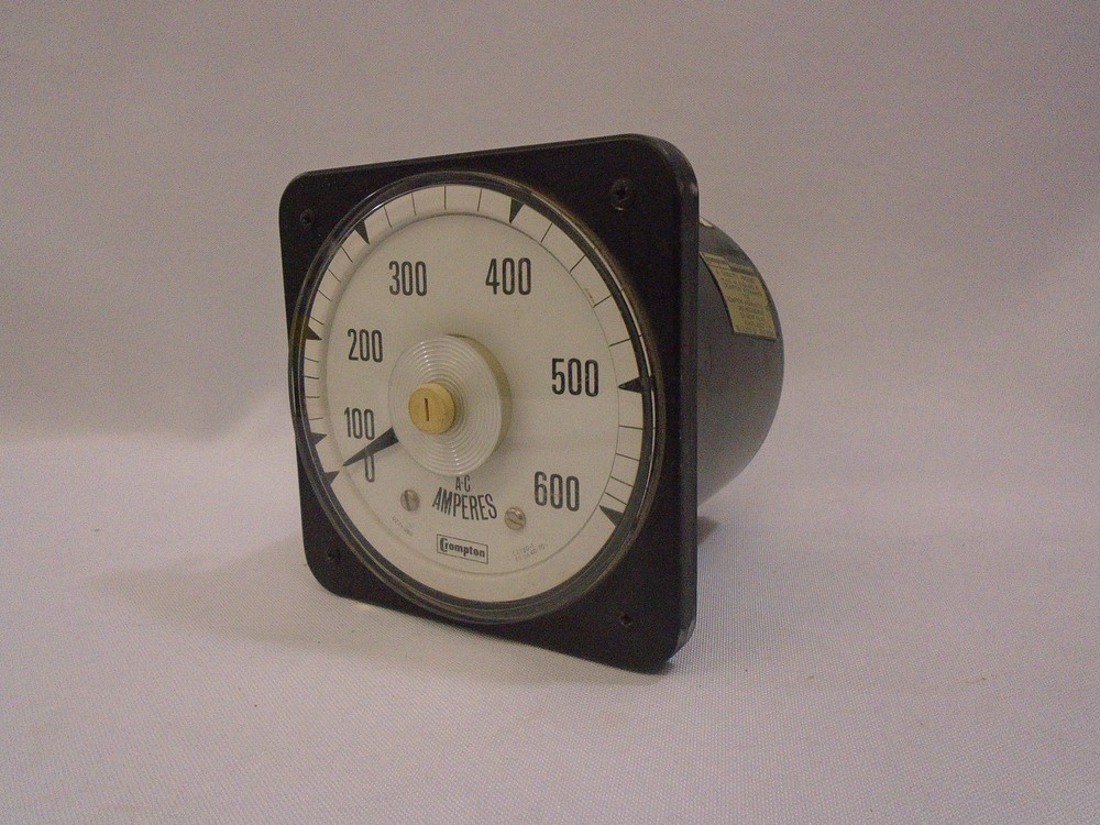CROMPTON INSTRUMENTS AA-LSSJ TYPE 077-08 AC AMP METER 0-600