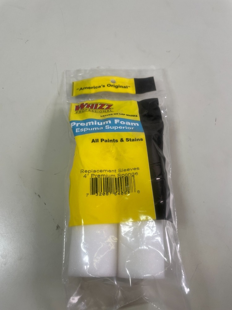 Whizz 4" Premium Foam Replacement Roller Sleeve 4" Sponge