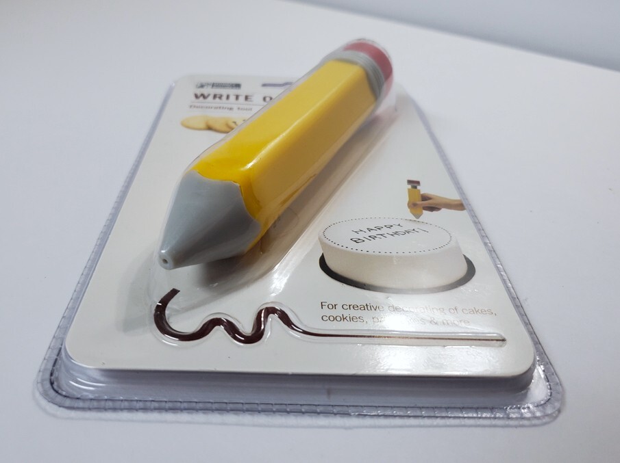 Monkey Business WRITE ON Giant Yellow Pencil Cake Cookie Decorating Baking Tool