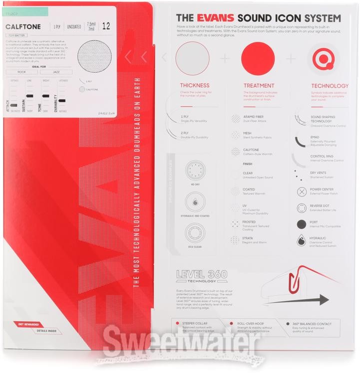 Evans Calftone Drumhead - 12"