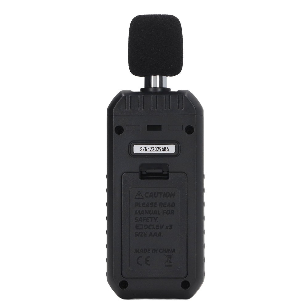 Sound Level Meter Sensitive Quick Response LCD Backlit Noise Tester Black