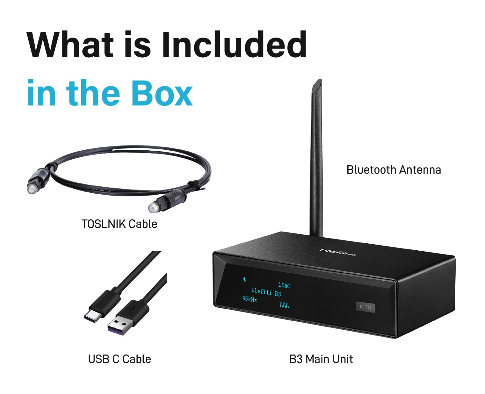 blafili B3 True HiFi Bluetooth 5.1 Audio Receiver LDAC aptX HD Audiophile DAC