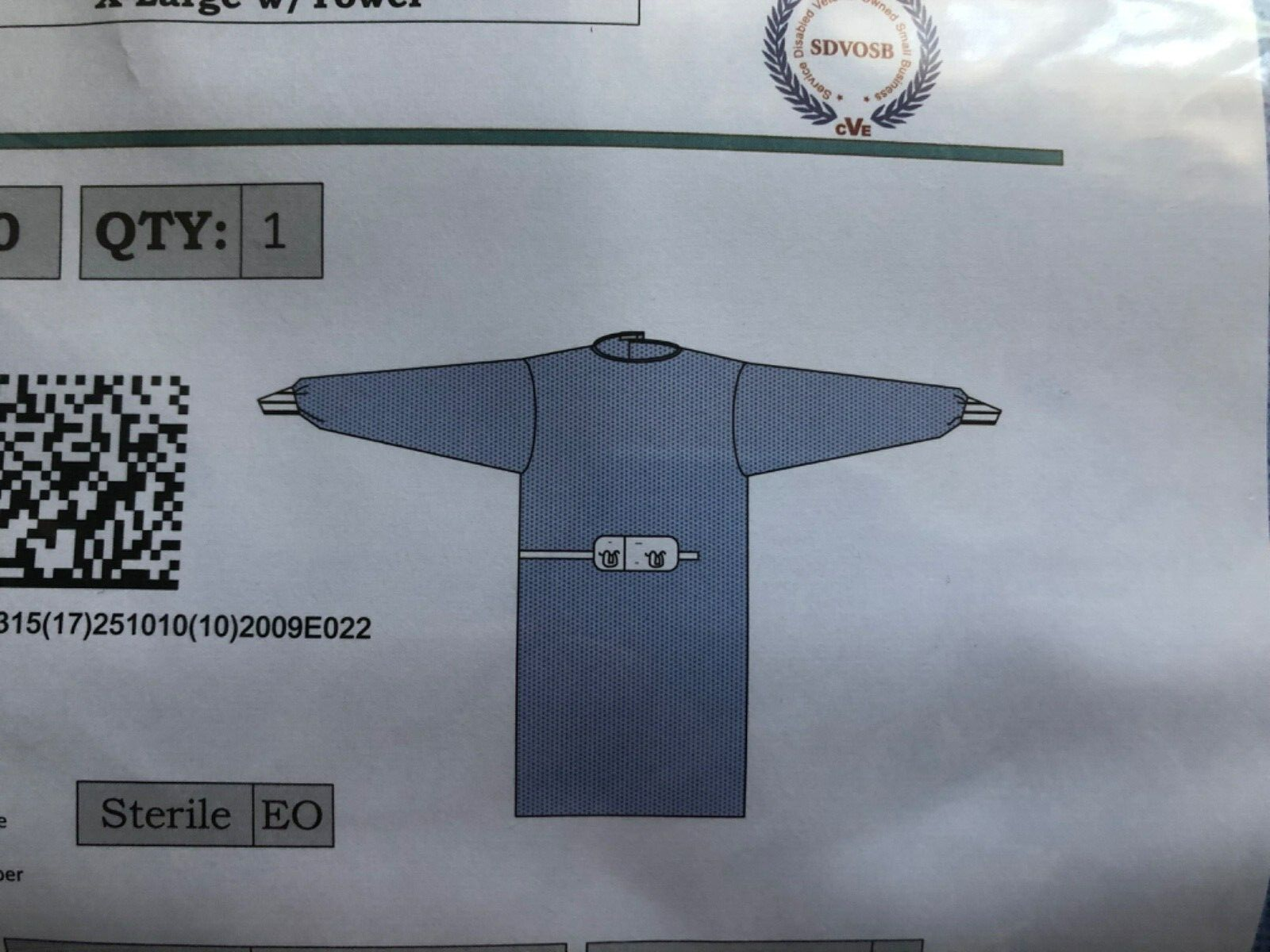 28 Units - Sterile Blue Surgical Gown Size XL AAMI Level 4 w/ Hand Towel 10/2025