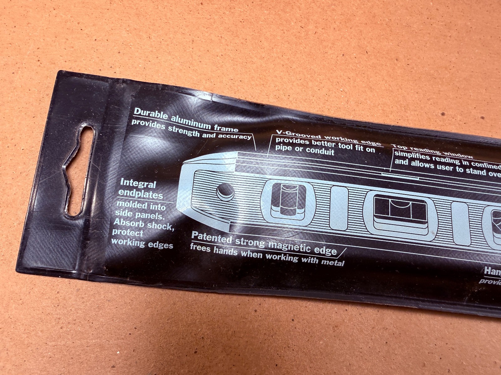 NEW Sears Craftsman USA Nos Torpedo Level 9” 39852 Red Magnetic w/ Pouch