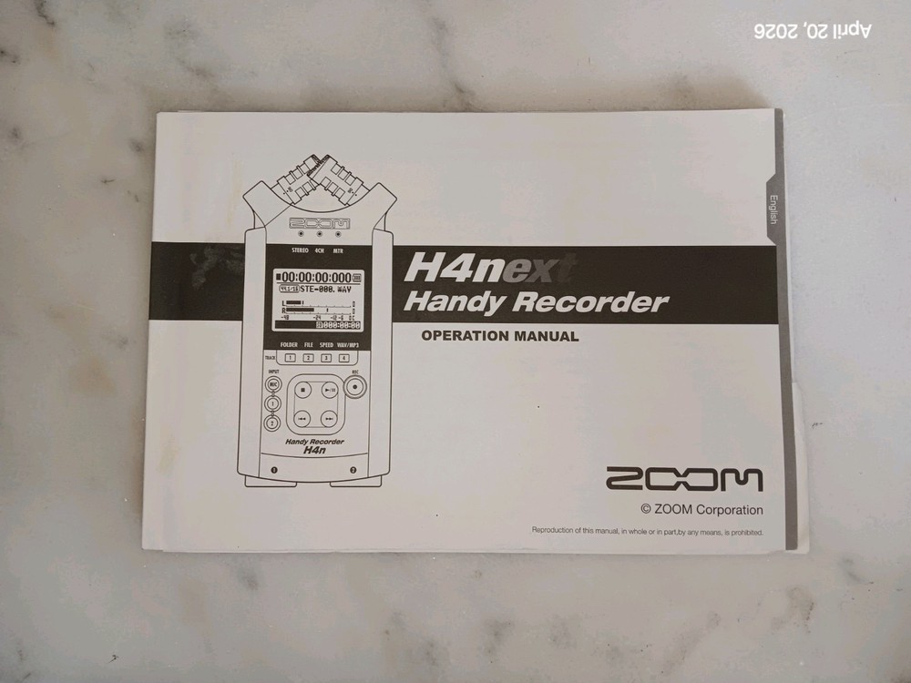 Zoom H4n Digital Audio Recorder with Case Tested Working