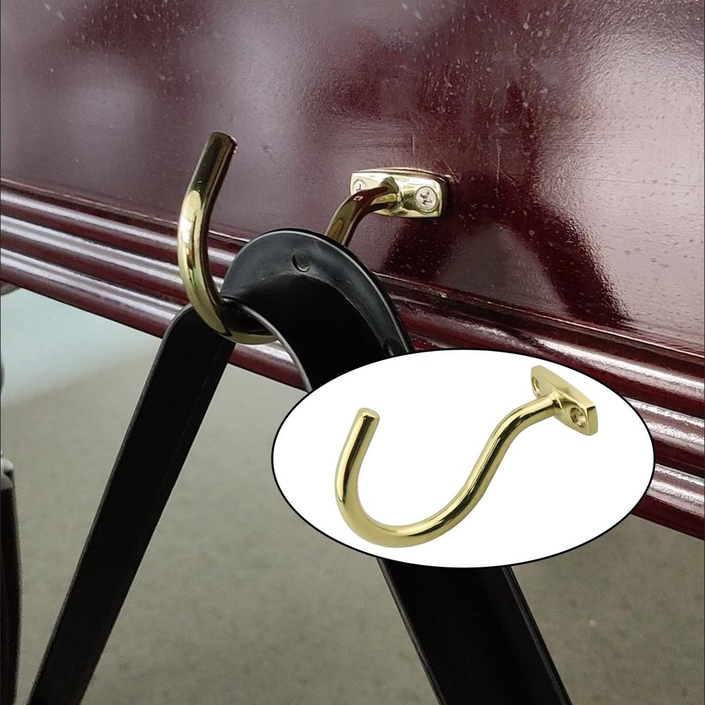 ZZHXSM Snooker Billiard Table Solid Brass Board Cue Hook (with 2 Mounting...