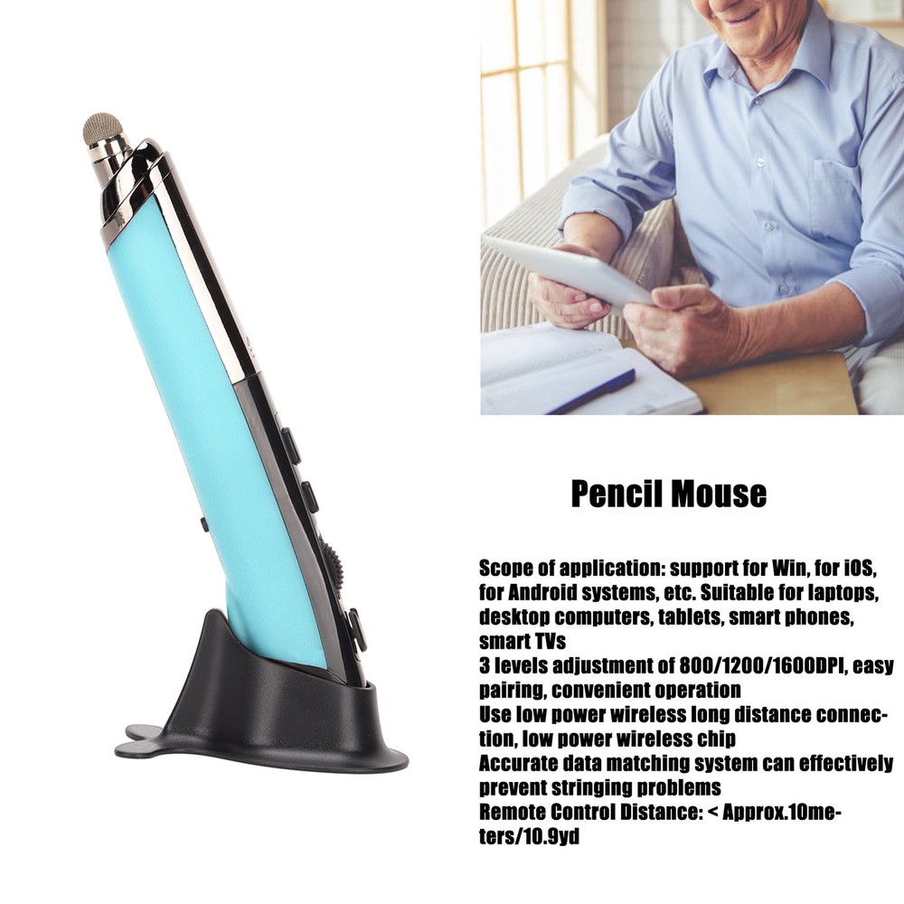 Wireless Pen Mouse 3 Levels Adjustable DPI Touch Screen Writing For Computer
