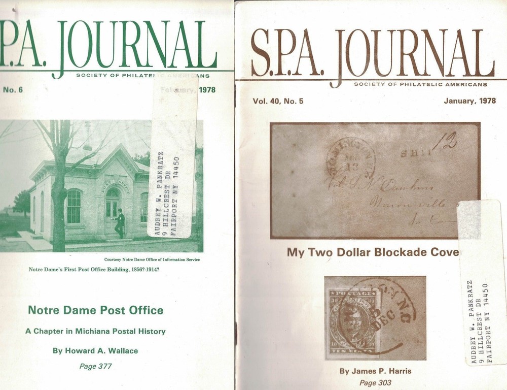 SPA Journal 1978 Full Year Stamps Confederate McKinley Error