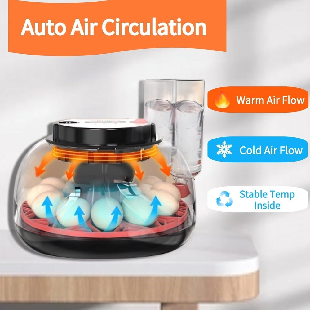 12 Egg Incubators for Hatching Eggs with Automatic Egg Turning and Humidity-FREE
