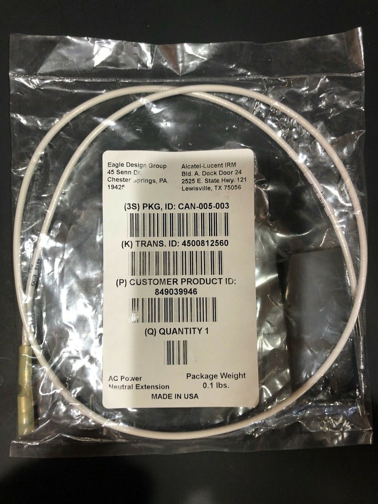 ALCATEL-LUCENT Power Cable Assembly 849039946 36" NEW