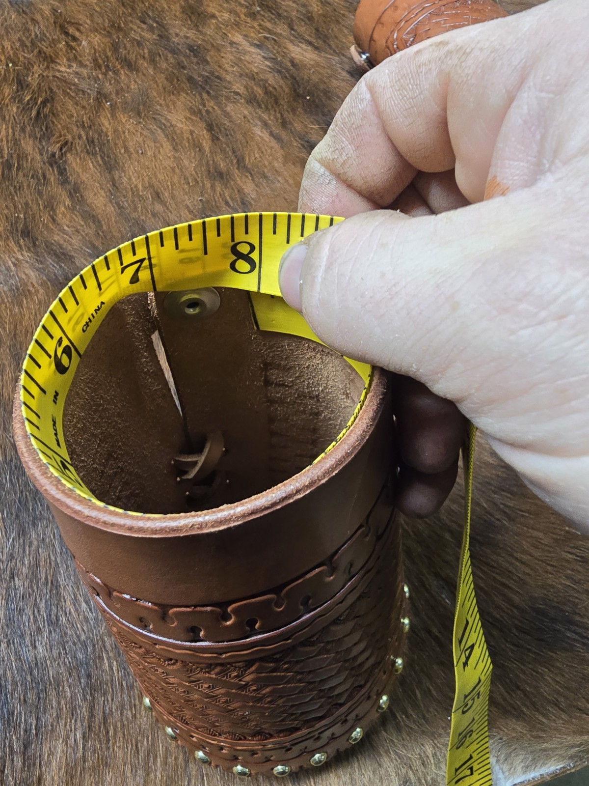 Leather Cowboy Old West Ranching Wrist Cuffs Hand Made In The USA.
