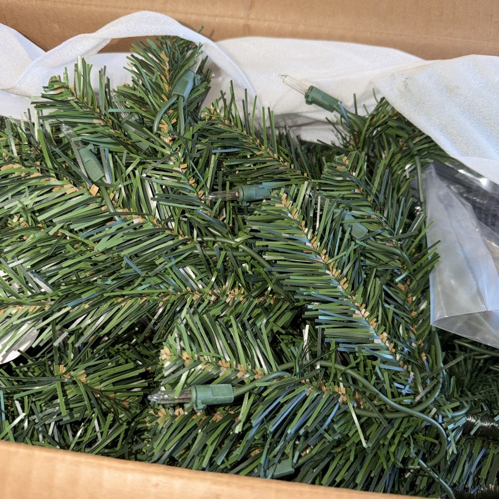 6.5' Slim Spruce Tree with Clear Lights, Pre-Lit, NWT