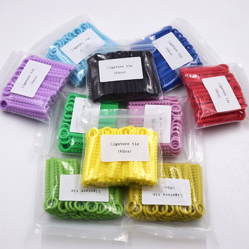 50 Packs Dental Orthodontic 36 Colors Elastic Braces Rubber Ligature Ties Bands