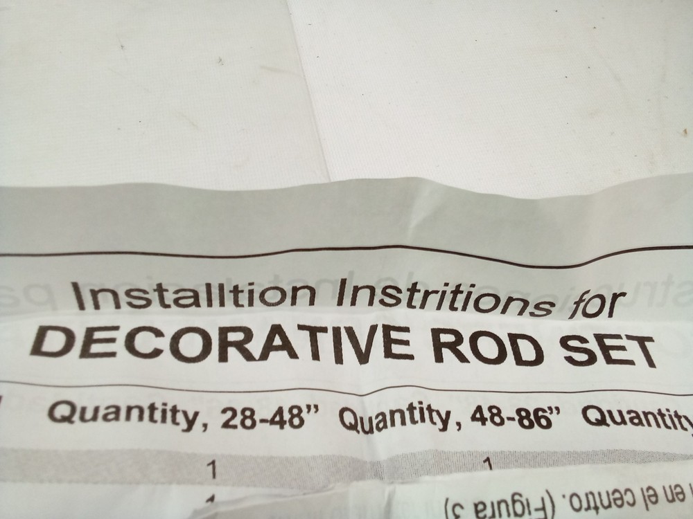 Decorative Rod Set Clear Square Ends - Just Ends