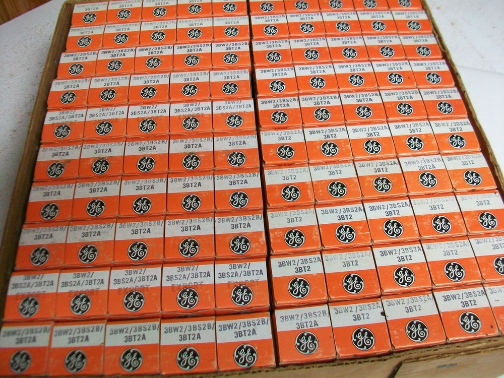 CASE LOT - 100 Ea. GE 3BW2/3BS2B/3BT2A  TUBES