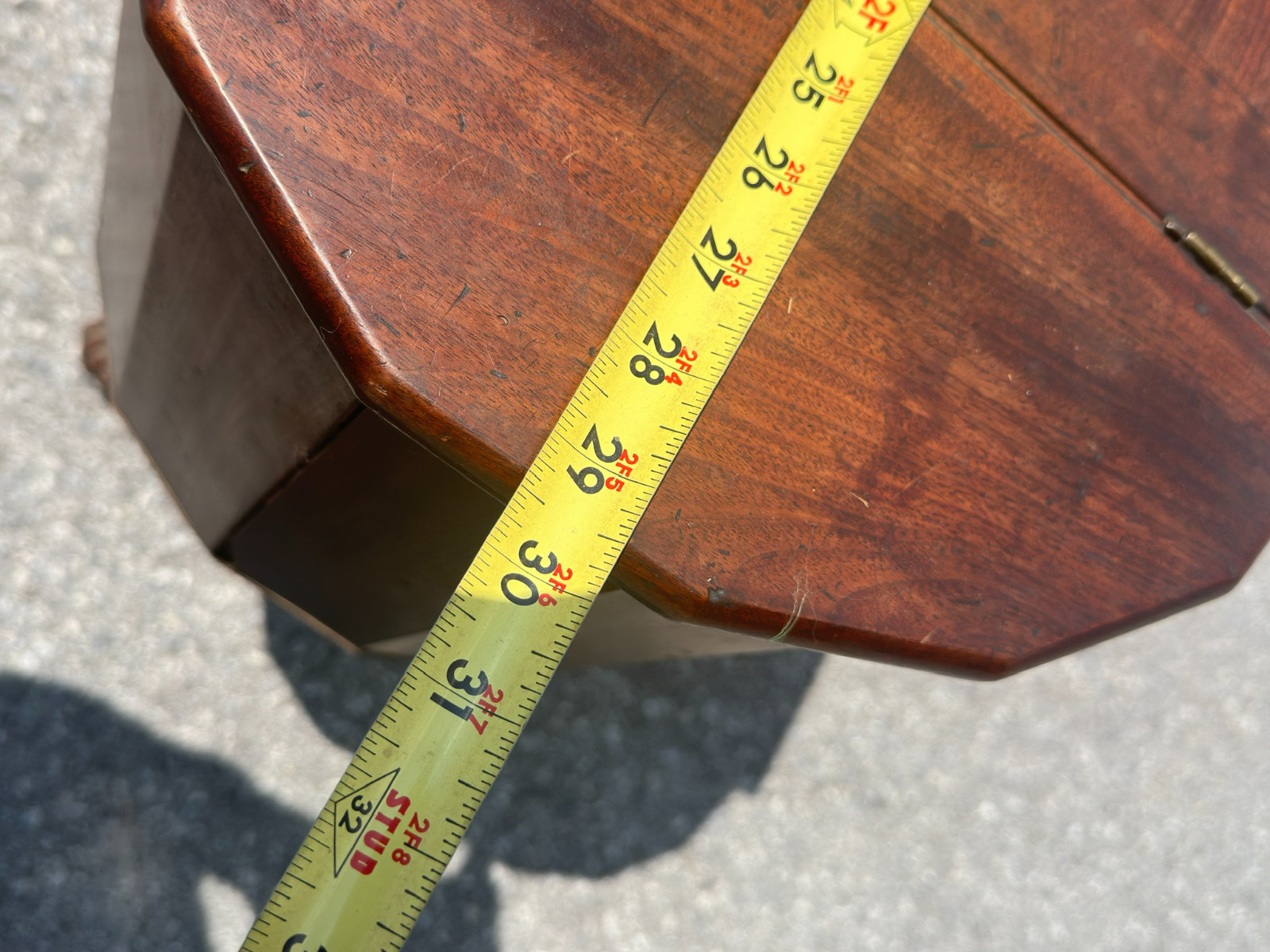 antique 1800s walnut sewing stand table Lancaster pa provenance Washington