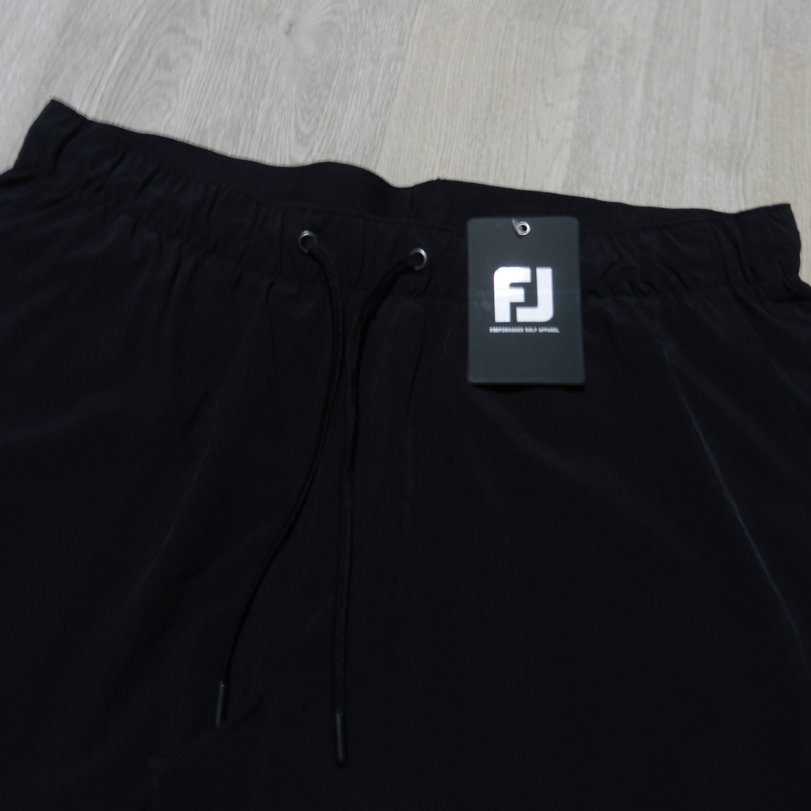 FOOTJOY Mens M L XL 2XL SHORTS BLACK GOLF WORKOUT TRAINING 8" POLYESTER SPANDEX
