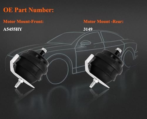 Engine Motor Mount Set 2Pcs Compatible with Cadillac 2003-2014 CTS, 2004-2009