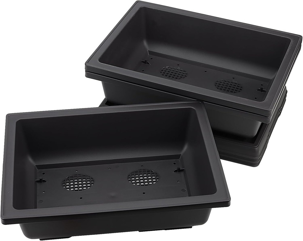 3 PCS 14X10 Inch Large Bonsai Training Pots, Rectangular Plastic Bonsai Training