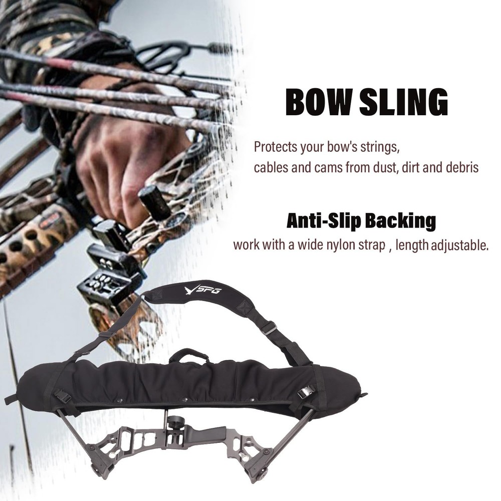Archery Compound Bow Sling String Bow Carrier Compound Bow Cams Sling Case Ca...