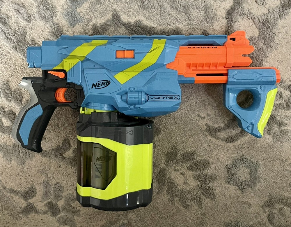 Nerf Vortex Pyragon, 40 Disc Drum Blaster Hasbro Tested
