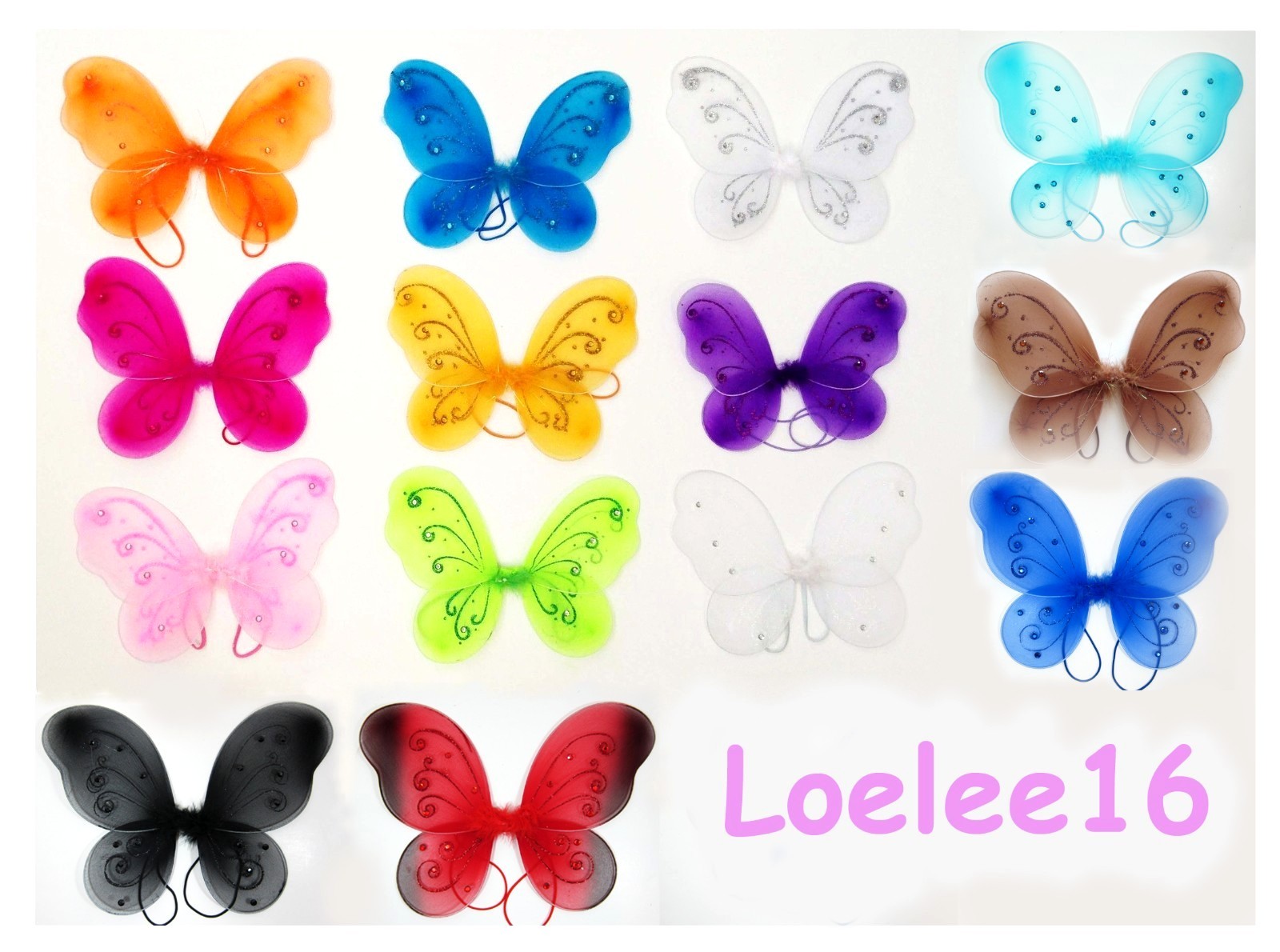12" x 10 3/4" Butterfly Angel Fairy Wing for Baby Infant Toddler Child Costume