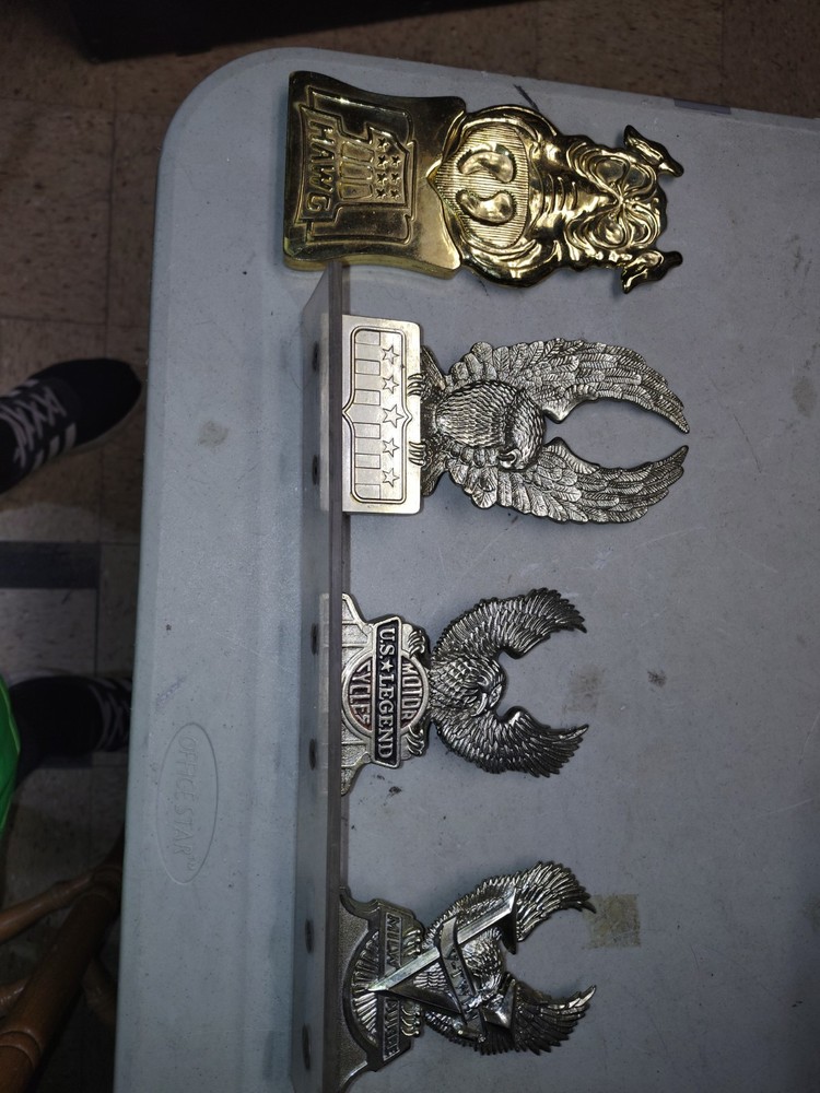 Harley sissy bar emblems/eagle 99.98 Each.