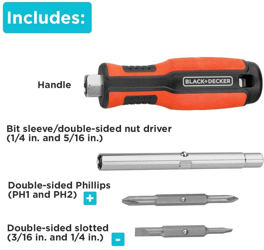Beyond By BLACK+DECKER™ 6-In-1 Multibit Screwdriver - BDHT68001