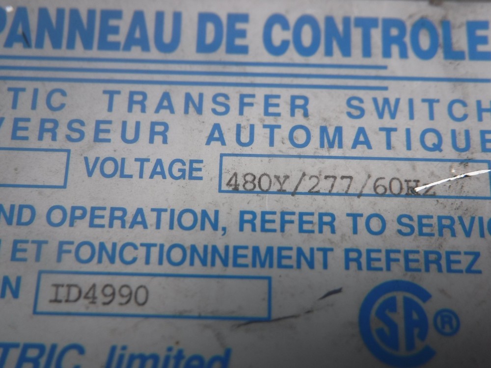 Asco 5905-03-000-8607 Control Panel