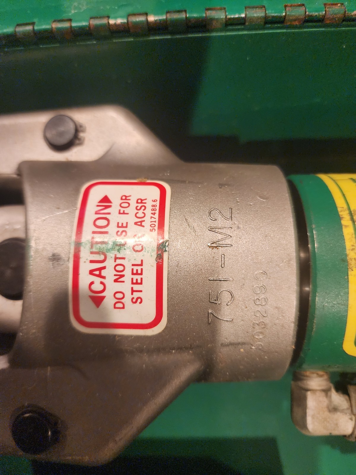 Greenlee 750 Hydraulic Cable Cutter 751-M2 Made In USA Great Condition with Case