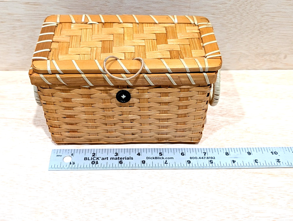 Small Wicker Basket with Lid