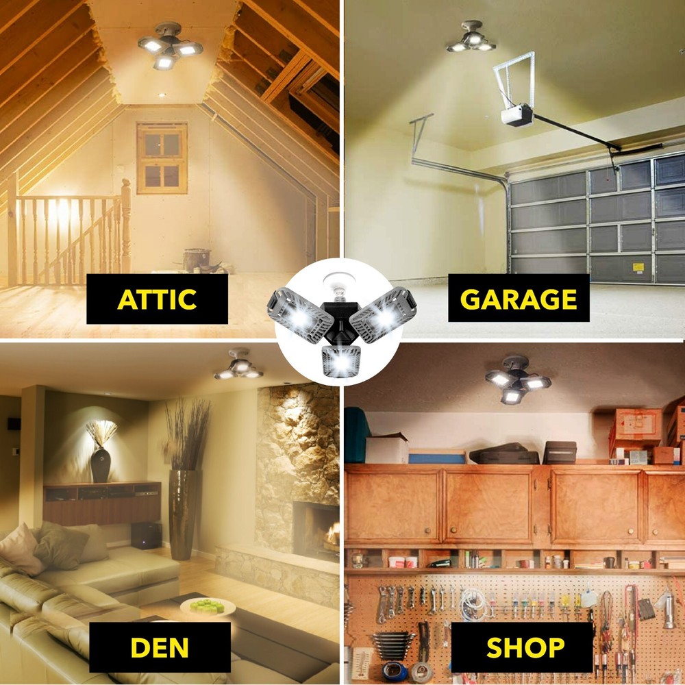 Bell + Howell TriBurst 2000 Lumens Multi-Directional LED 3 Panel Ceiling Light