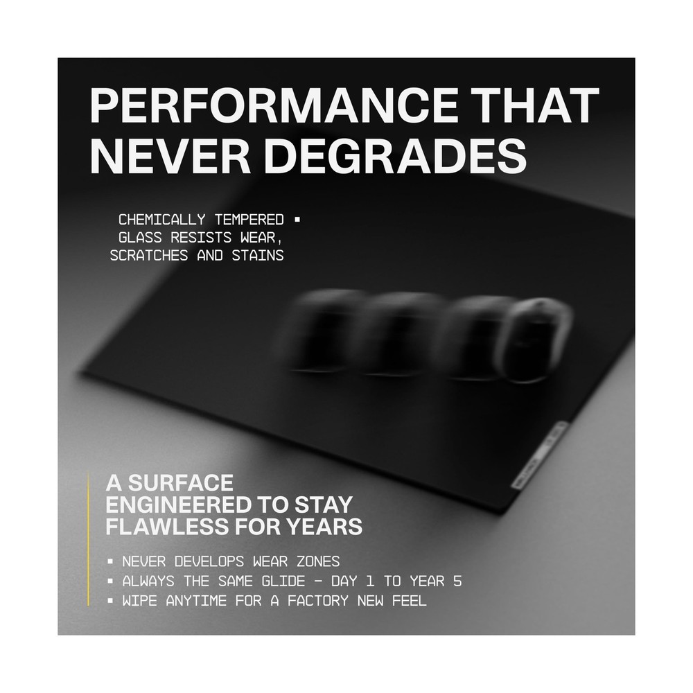 Wallhack SP-005 Glass Gaming Mouse Pad – Speed Surface, Large Mousepad for
