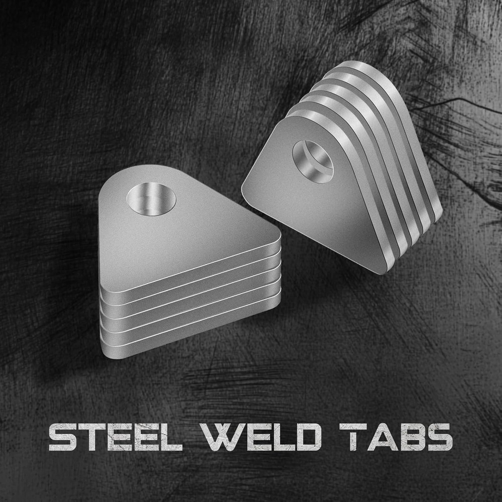 Weld on Tabs, Steel Shock Basic Weld Tab, Universal Weld on Tabs Flat Bottom Mou