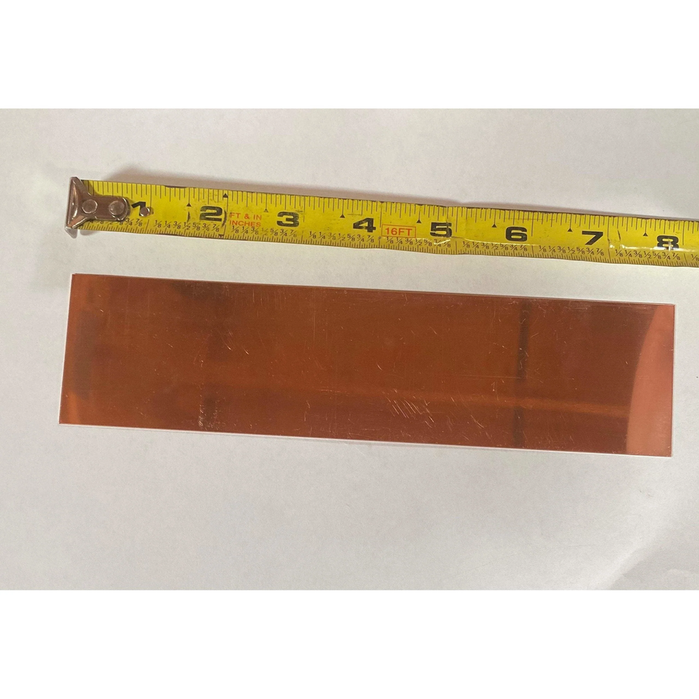 2"x8" Rectangular Copper Sheet Metal/Stamping Blank 16oz