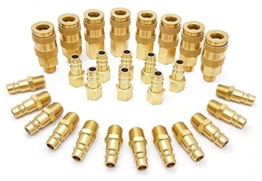 Pro High Flow Coupler & Plug Kit (), V-Style, 1/4 in. NPT, Solid 28 Piece