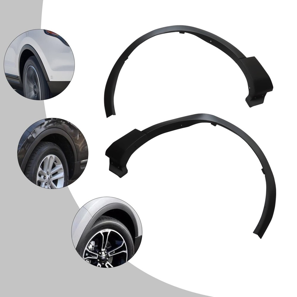 Pair Front Fender Flares Compatible for 2011-2015 Ford Explorer