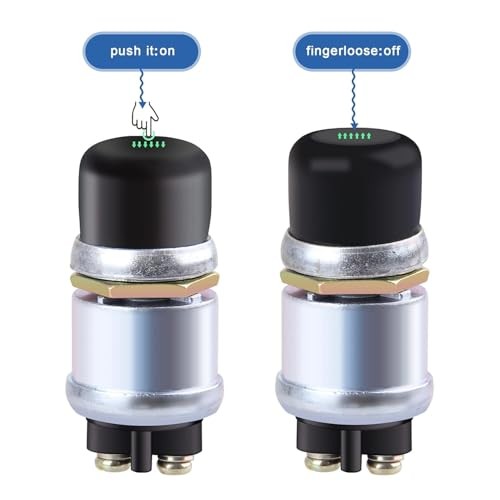 2pcs Engine Start Push Button Momentary 12v and 24v Waterproof Switch Push to