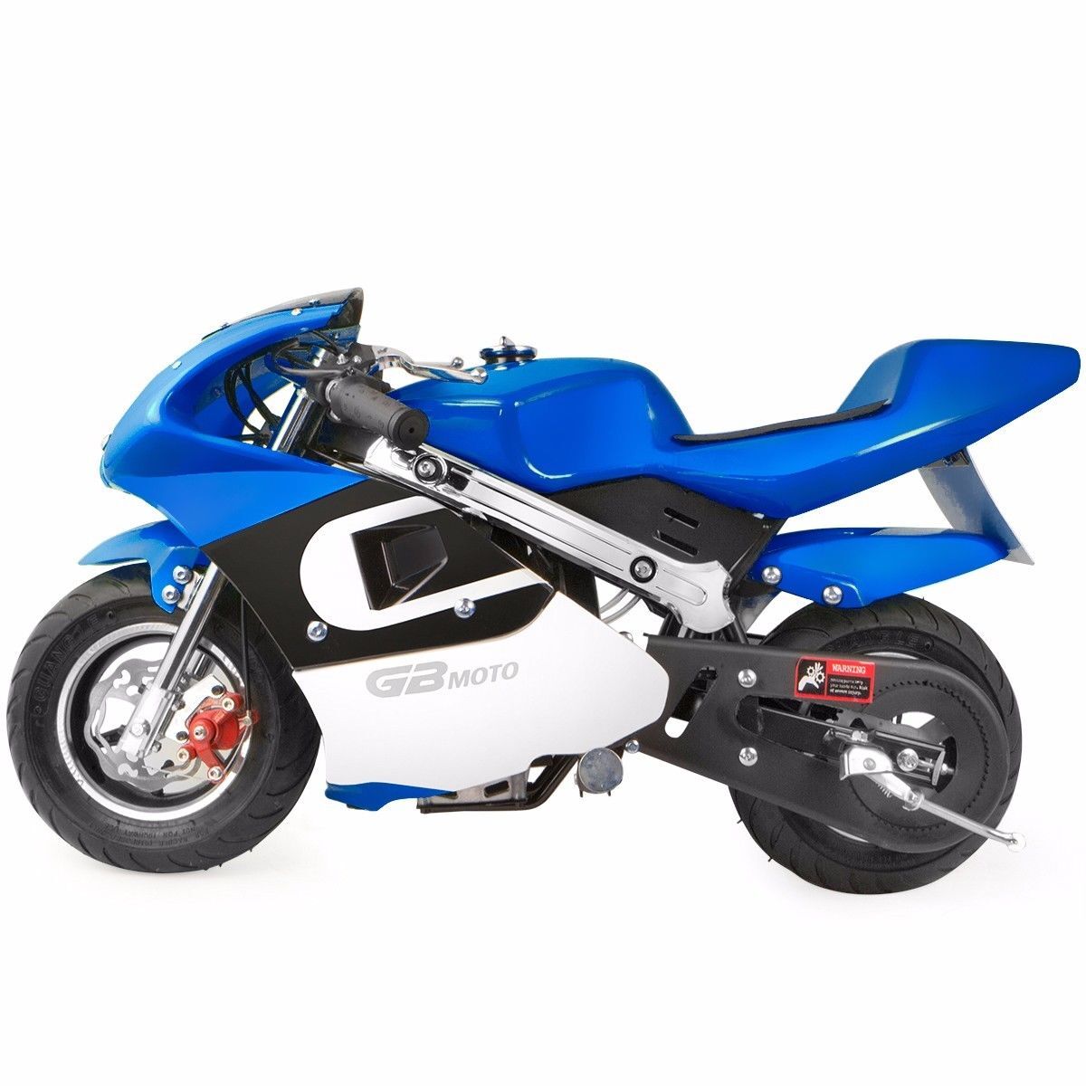 XtremepowerUS Ride On Mini Pocket Bike for Kids Motorcycle 40cc Engine, Blue