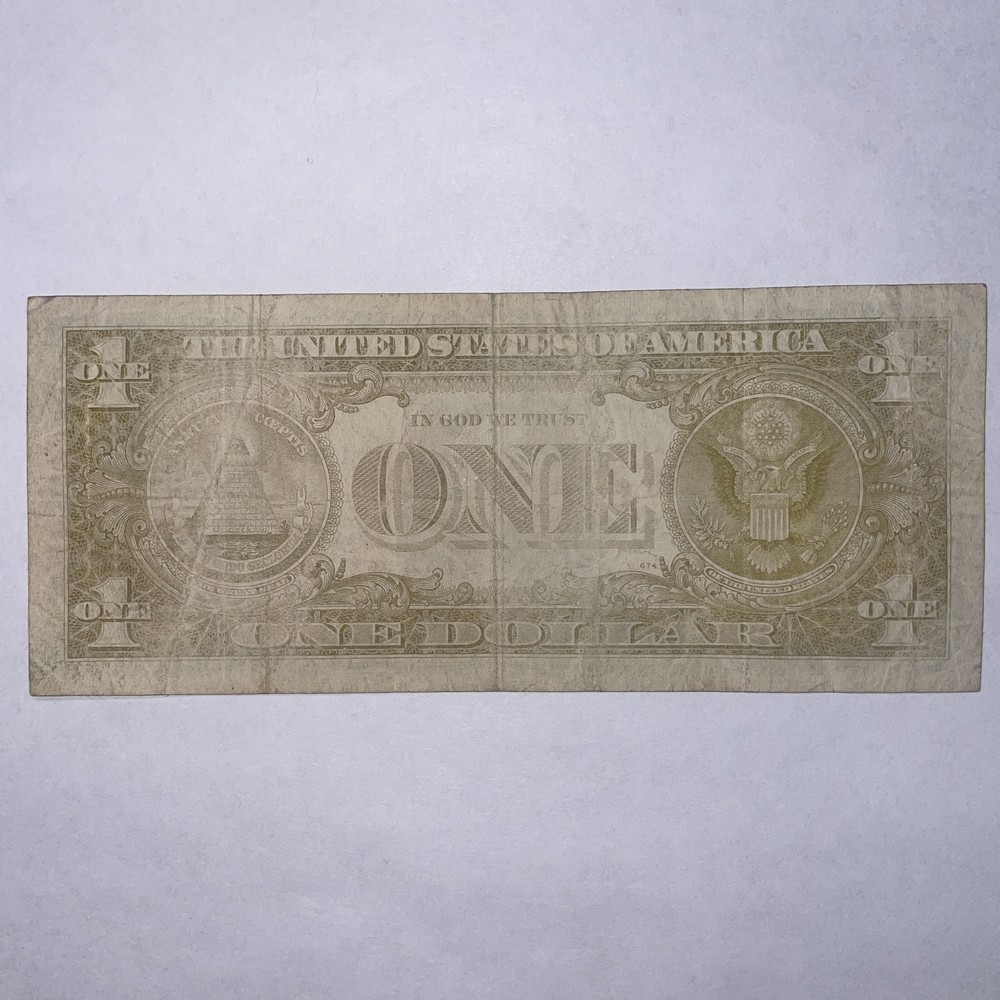 1963-A $1 Bill Insufficient Ink, Missing Serial Number 3rd Print Errors #23076