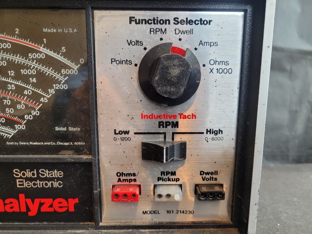 Sears Solid State Electronic Engine Analyzer Model 161.214230 W Cables/Manual