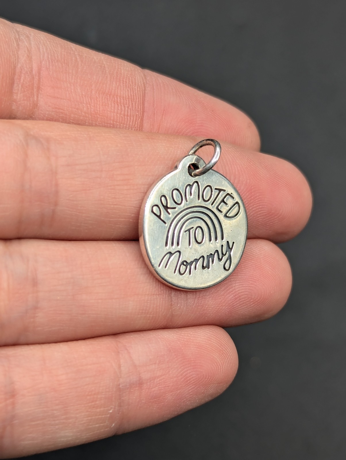 James Avery Promoted To Mommy Sterling Silver Charm Baby Reveal Shower Gift **