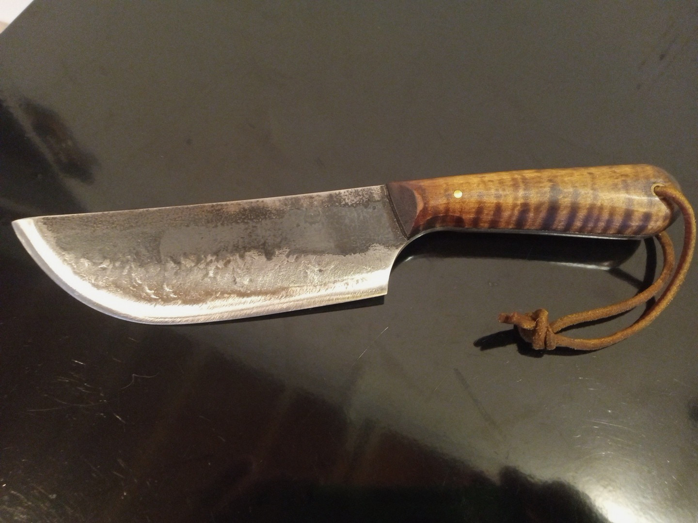 Vintage Custom-HandMade JEFF WHITE 11'' Primitive Camp Knife. Thick & Heavy Duty