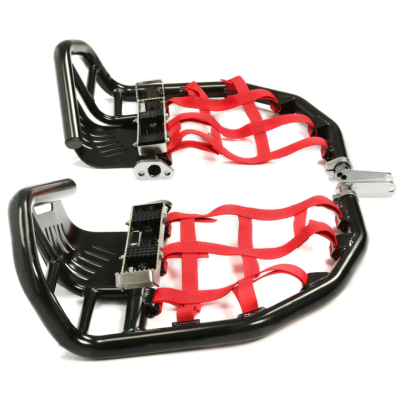 For Honda Sportrax 400 TRX 400EX 400X Nerf Bars Pro Peg Black Bars Red Nets -New