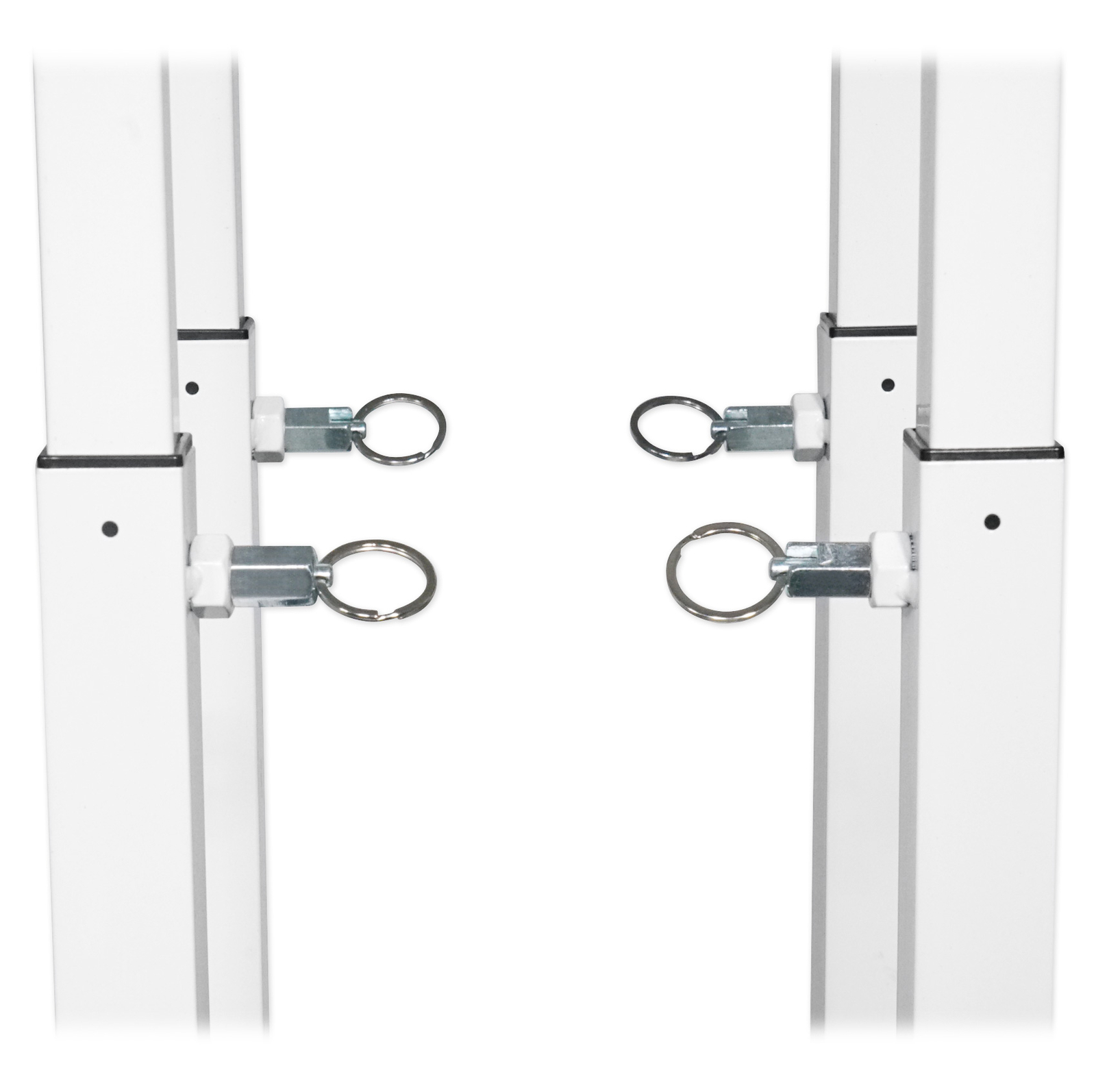 (2) Rockville RTP82W Adjustable White Totem Moving Head Light Stands+Scrims+Bags