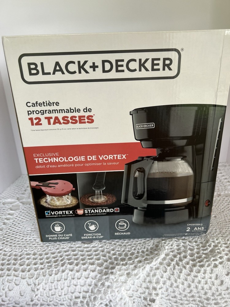 BLACK+DECKER 12-Cup* Programmable Coffeemaker, Black New Sealed Box