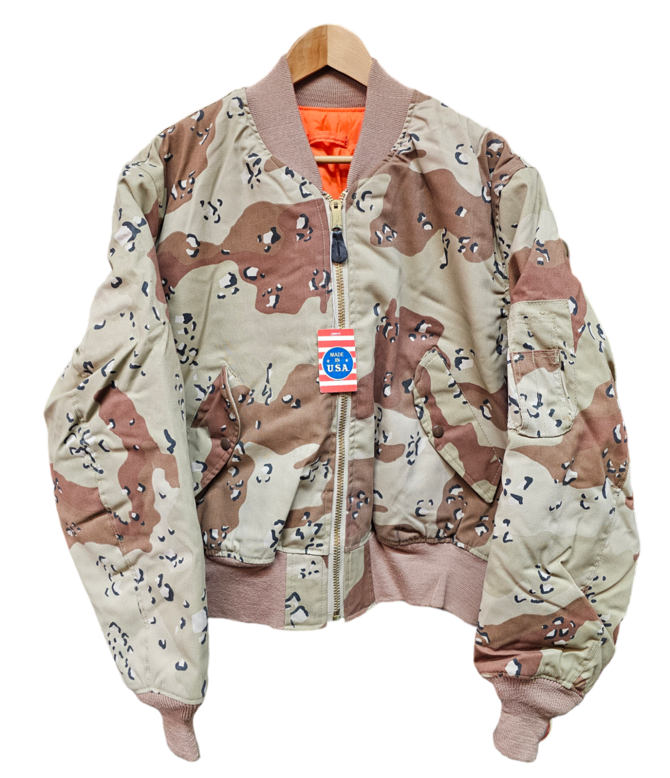 New RARE Corinth 6 Colour Desert Choc Chip Camo MA1 Flight Jacket S M L XL